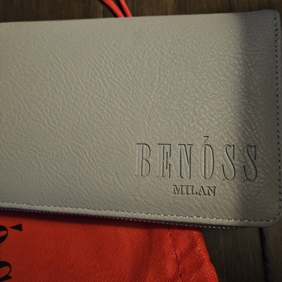 Benoss Milan Zip Around Wallet Gray Vegan Clutch - Picture 6 of 9
